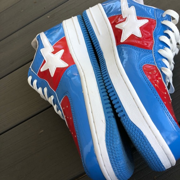 captain america bape shoes